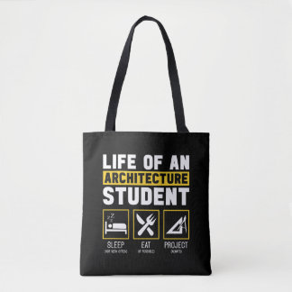 Tote Bag Vie Sur Un Travail D'Architecte Étudiant En Archit