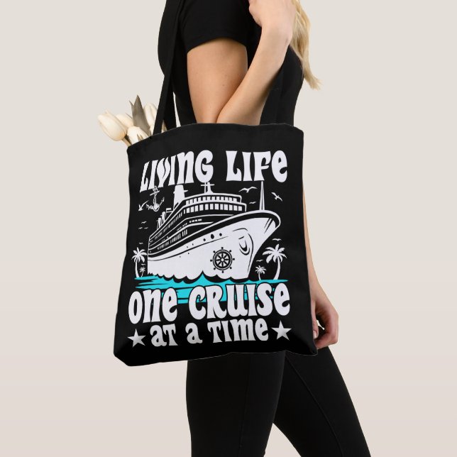 Tote Bag Vie Une Croisière À La Fois Famille Croisière (De près)