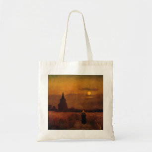 Tote Bag Vieille tour dans les champs par Vincent van Gogh