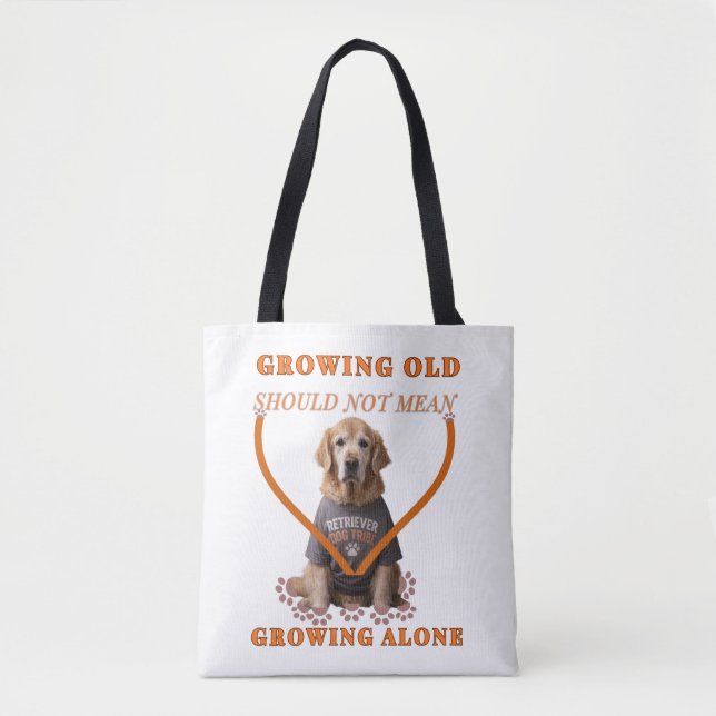 Tote Bag Vieillir seul (Devant)