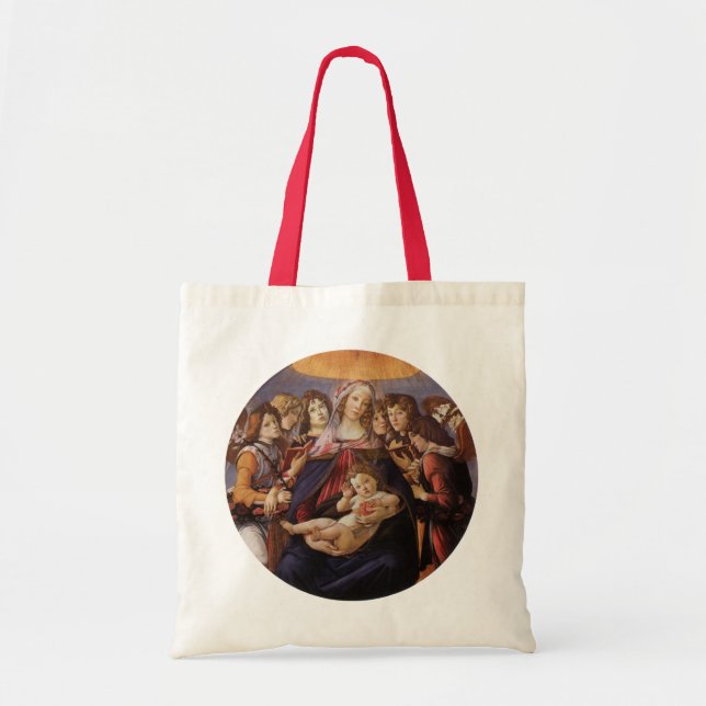 Tote Bag Vierge et enfant aux anges par Sandro Botticelli (Devant)