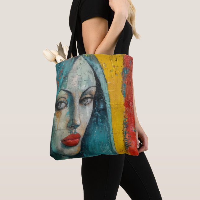 Tote Bag Vierge Marie Street Art (De près)