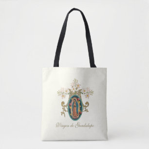 Tote Bag Vierge religieuse Marie Croix mariale Guadalupe