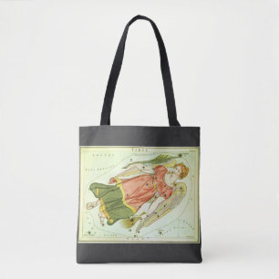 Tote Bag Vierge Vierge Antique Constellation Miroir d'Urani