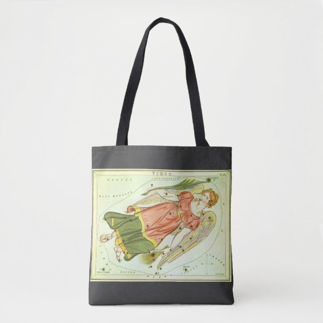 Tote Bag Vierge Vierge Vintage Constellation Miroir d'Urani (Devant)