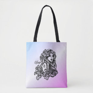 Tote Bag Vierge Vierge Zodiaque Violet