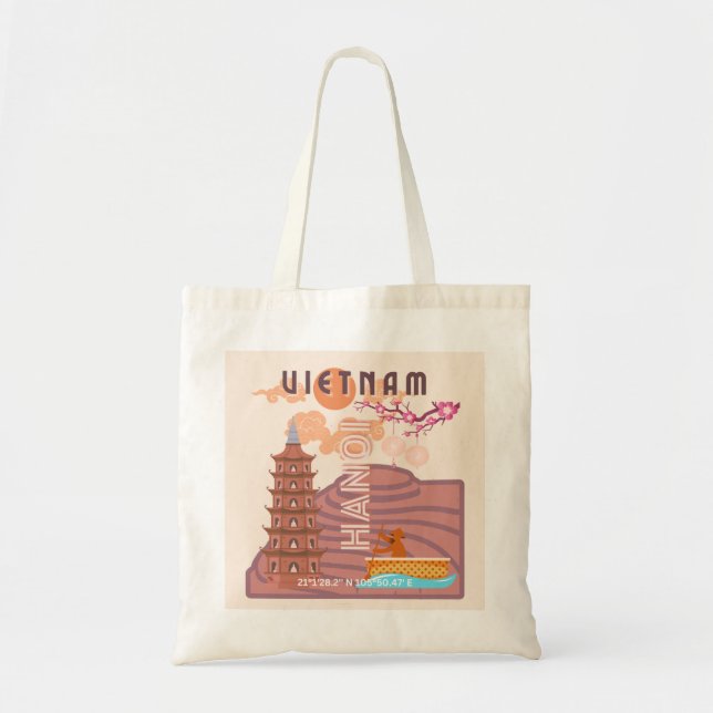 Tote Bag Vietnam Travel Art (Devant)