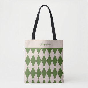 Tote Bag Vieux argent de Bridesmaid Vert + Chèque en Diaman