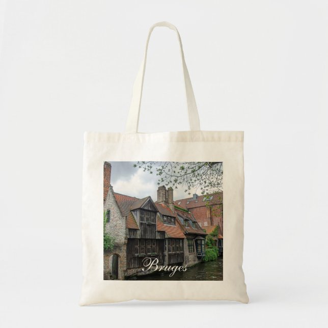 Tote Bag Vieux centre ville de Bruges en Belgique (Devant)