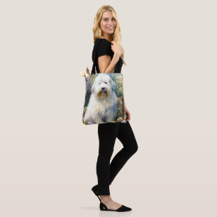 Tote Bag Vieux chien de mer anglais avec oeufs de Pâques va
