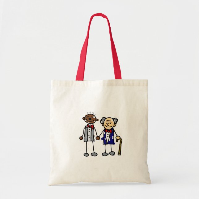 Tote Bag Vieux couples gais interraciaux (Devant)