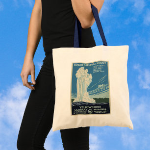 Tote Bag Vieux fidèles vintages dans le parc national de Ye
