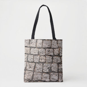 Tote Bag Vieux motif en pierre de caillou dans la rue abstr