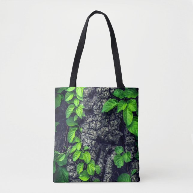 Tote Bag Vigne et arbre à pieds nature rustique (Devant)