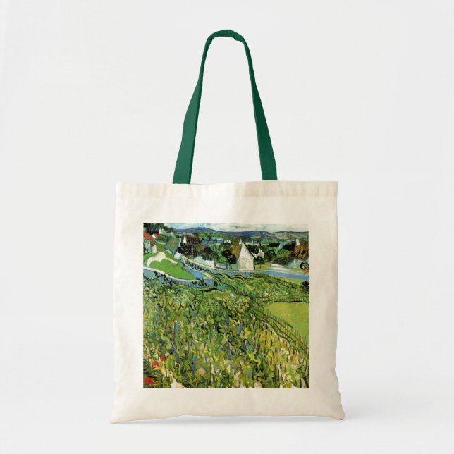 Tote Bag Vignoble avec vue sur Auvers de Vincent van Gogh (Devant)