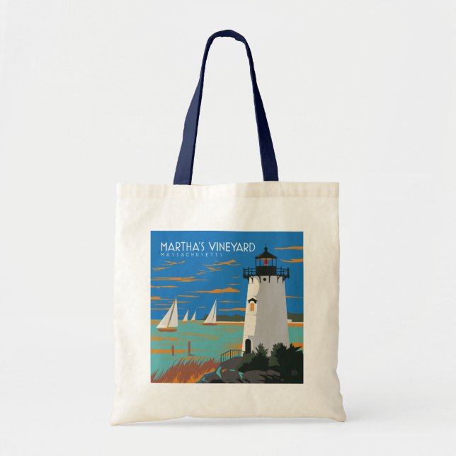 Tote Bag Vignoble de Martha, Massachusetts | Phare (Devant)