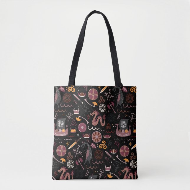 Tote Bag Viking : Conception Graphique, Intransparente. (Devant)