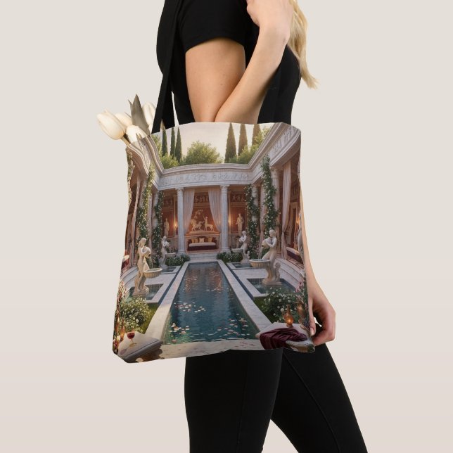 Tote Bag Villa à l'aube  (De près)