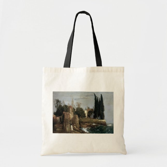 Tote Bag Villa au bord de la mer par Arnold Böcklin, Art sy (Devant)