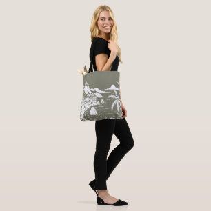 Tote Bag Village côtier sur falaise