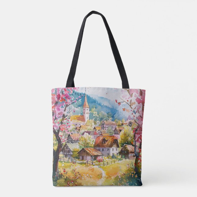 Tote Bag Village de printemps (Dos)