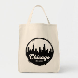 Tote Bag Ville de Chicago Illinois Toile de fond Rétro Voya