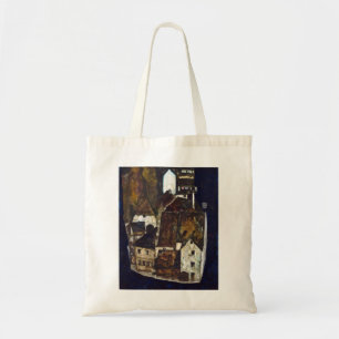Tote Bag Ville morte III d'Egon Schiele sur la rivière bleu