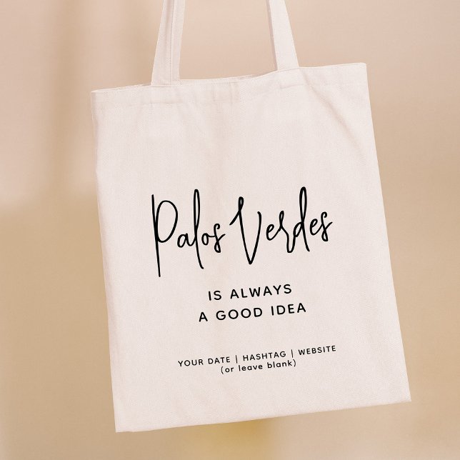 Tote Bag Ville Personnalisée Bonne Idée Script moderne et é (Créateur téléchargé)