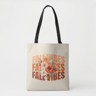 Tote Bag Villes d'automne aquarelle fleur sauvage feuilles