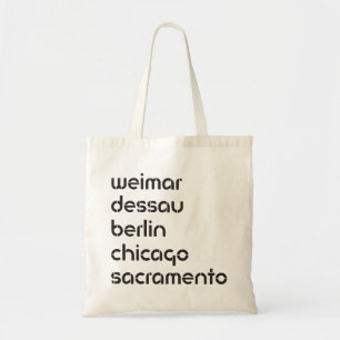 Tote Bag villes de bauhaus + POCHOIR de Sacramento