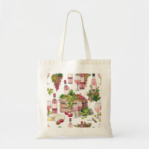 Tote Bag Vin aquarelle