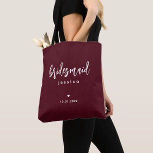 Tote Bag Vin de Bourgogne Simple Moderne Script
