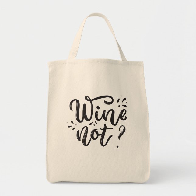 Tote Bag Vin Pas D'Alcool Thème Vin Shopping (Devant)