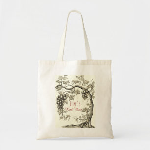 Tote Bag Vin rouge à raisins personnalisé
