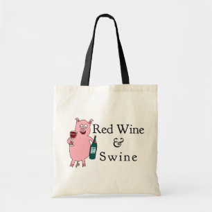 Tote Bag Vin rouge et porcs