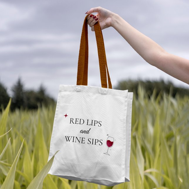 Tote Bag Vin rouge féminin gras (Créateur téléchargé)