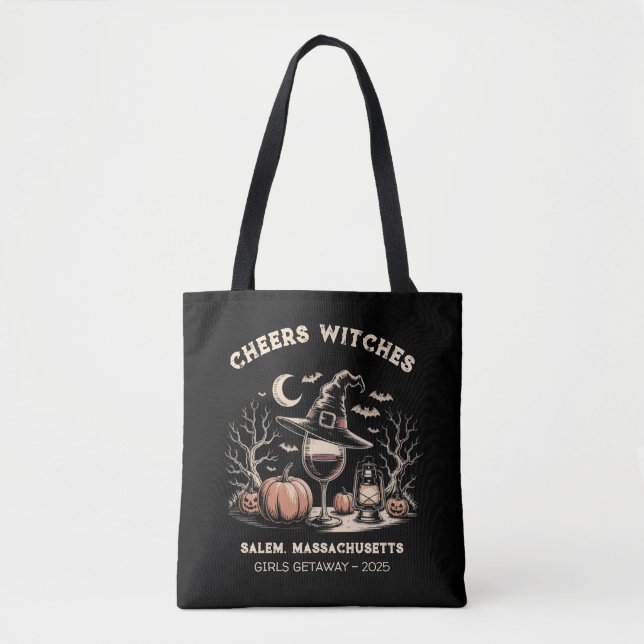 Tote Bag Vin sorcier personnalisé – Voyage Halloween à Sale (Devant)