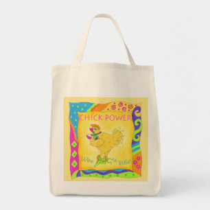 Tote Bag Vin un peu poux puissance Personnalisé Jaune
