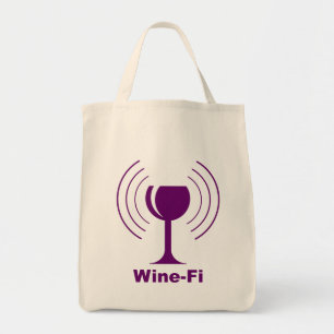 Tote Bag Vin Wave Waves Purple Vin Verre