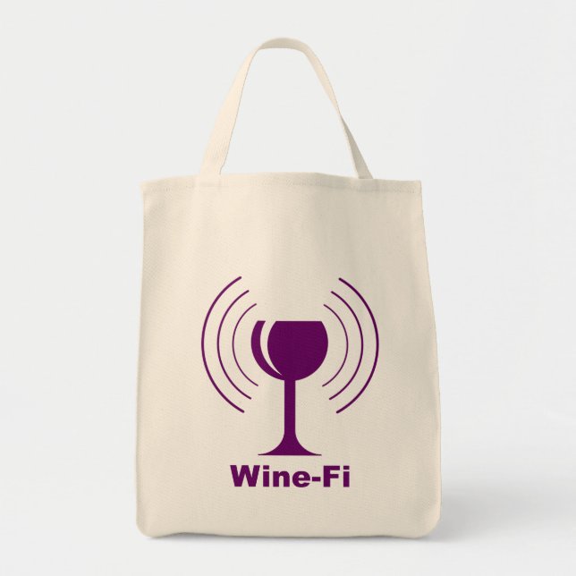 Tote Bag Vin Wave Waves Purple Vin Verre (Devant)