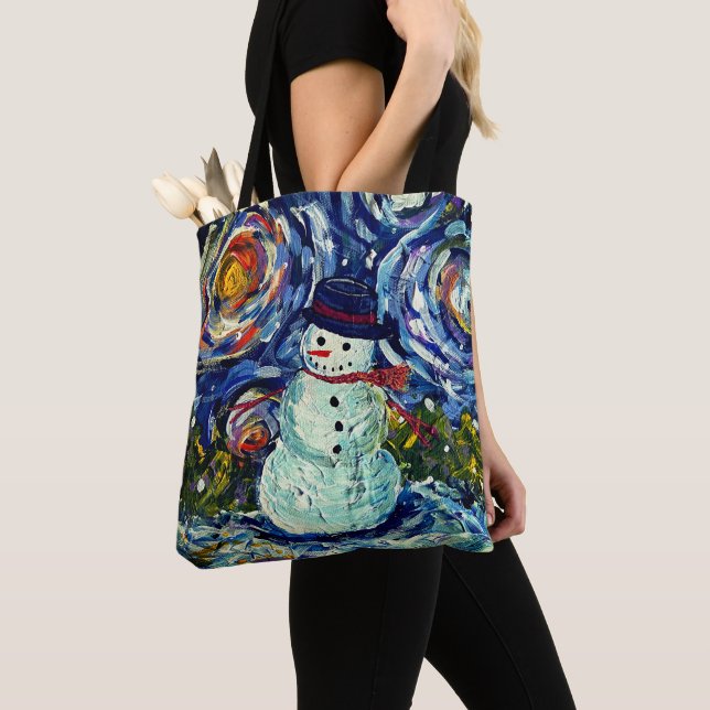 Tote Bag Vincent le Snowman Fourre-tout (De près)