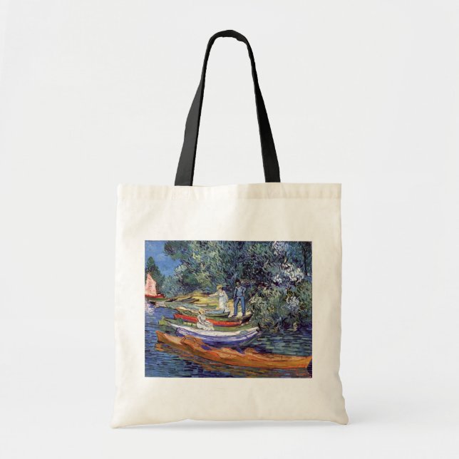 Tote Bag Vincent Van Gogh - Bateaux à rames sur les rives d (Devant)
