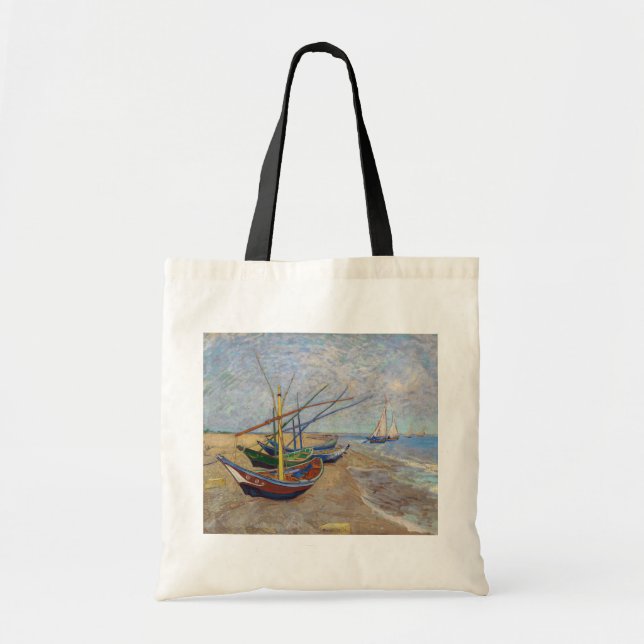 Tote Bag Vincent van Gogh - Bateaux de pêche sur la plage (Devant)