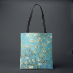 Tote Bag Vincent van Gogh Blossomong Aramande<br><div class="desc">Vincent van Gogh. Arbre aux amandes de Blossomong. Branche d'amandiers en fleurs. Branches d'amande avec fleurs roses sur un arrière - plan bleu. Reproduction d'oeuvres d'art célèbres dans le domaine public.</div>