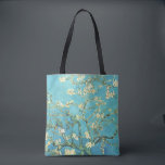 Tote Bag Vincent van Gogh Blossomong Aramande<br><div class="desc">Vincent van Gogh. Arbre aux amandes de Blossomong. Branche d'amandiers en fleurs. Branches d'amande avec fleurs roses sur un arrière - plan bleu. Reproduction d'oeuvres d'art célèbres dans le domaine public.</div>