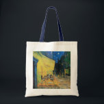 Tote Bag Vincent van Gogh Café Terrasse en soirée<br><div class="desc">Le "Cafe Terrace at Night" de Vincent van Gogh est une oeuvre d'art quintessence qui incarne la brillance de l'artiste et son lien avec le monde nocturne. Dessinant une charmante terrasse de café baignée par la lumière chaude des lampes à gaz sous un ciel étoilé, ce tableau saisit l'essence du...</div>