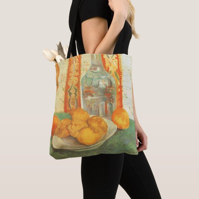 Tote Bag Vincent van Gogh - Carafe et citrons sur une assie (De près)