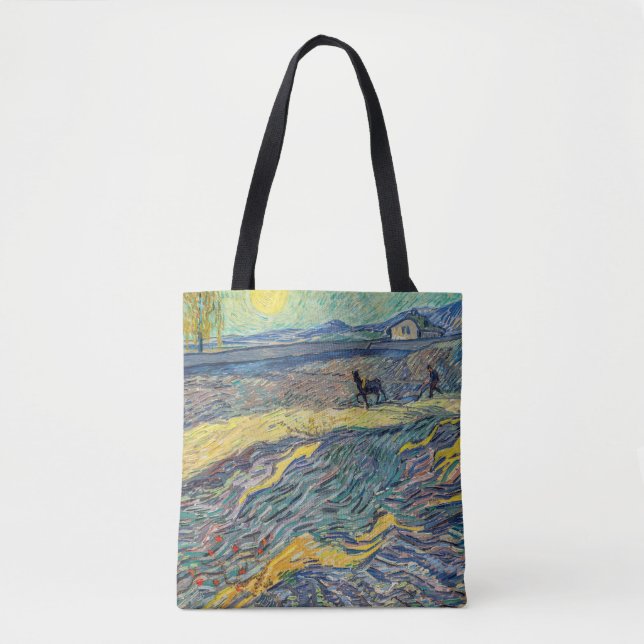 Tote Bag Vincent van Gogh - Champ avec des agriculteurs lab (Devant)