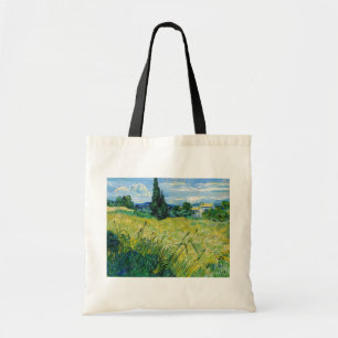 Tote Bag Vincent van Gogh - Champ de blé vert avec cyprès