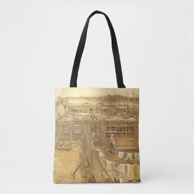 Tote Bag Vincent van Gogh - Chantier de charpentier et buan (Devant)
